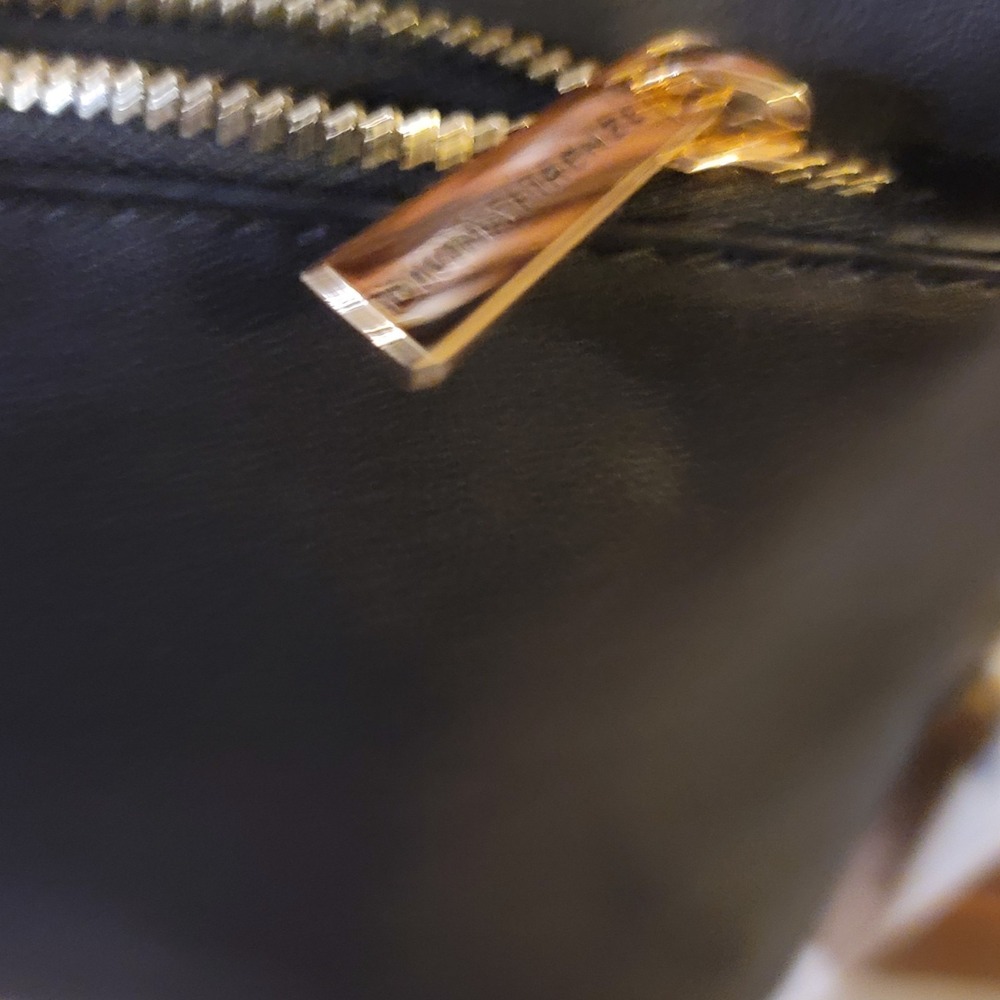 Divina Firenza Lilla Black leather 3 zip bag 2 outer pockets zippered - Picture 11 of 12